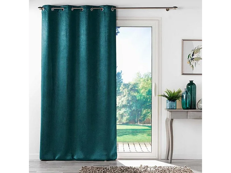 Rideau Occultant "Anthea" 135x240cm Pétrole