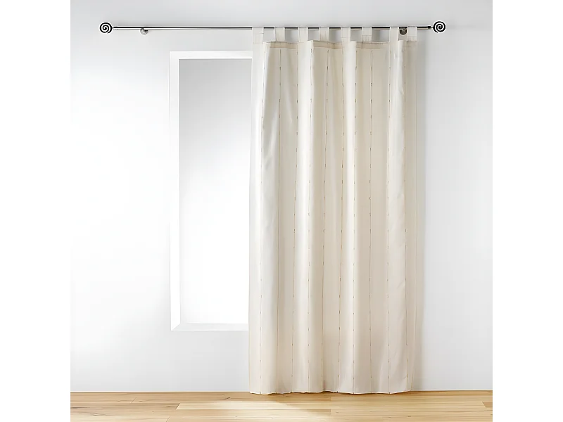 Rideau à Passants "Loratitude" 140x260cm Naturel & Or