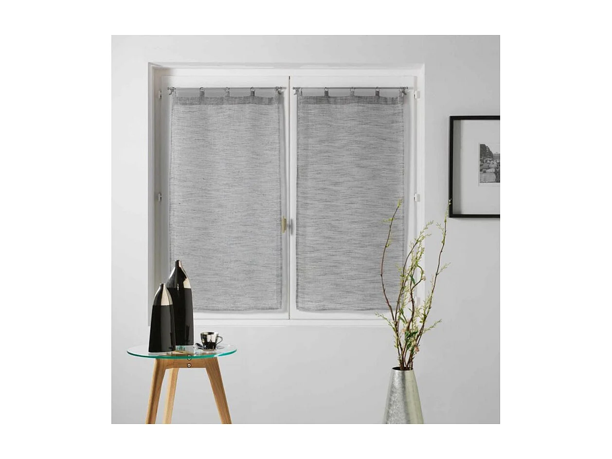 Paire de Voilages "Milza" 60x90cm Anthracite
