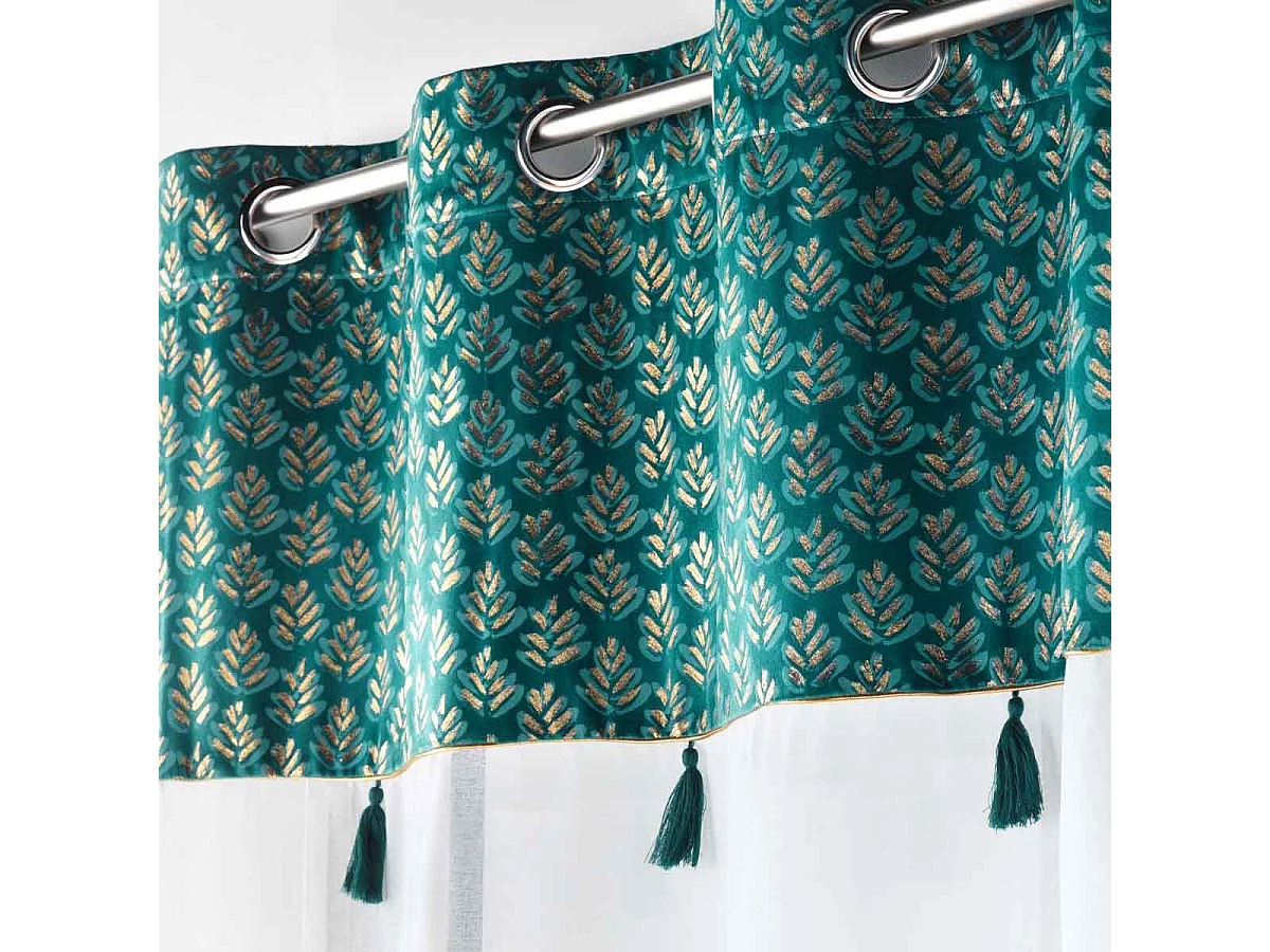 Rideau Voilage à Œillets "Evie" 140x240cm Bleu