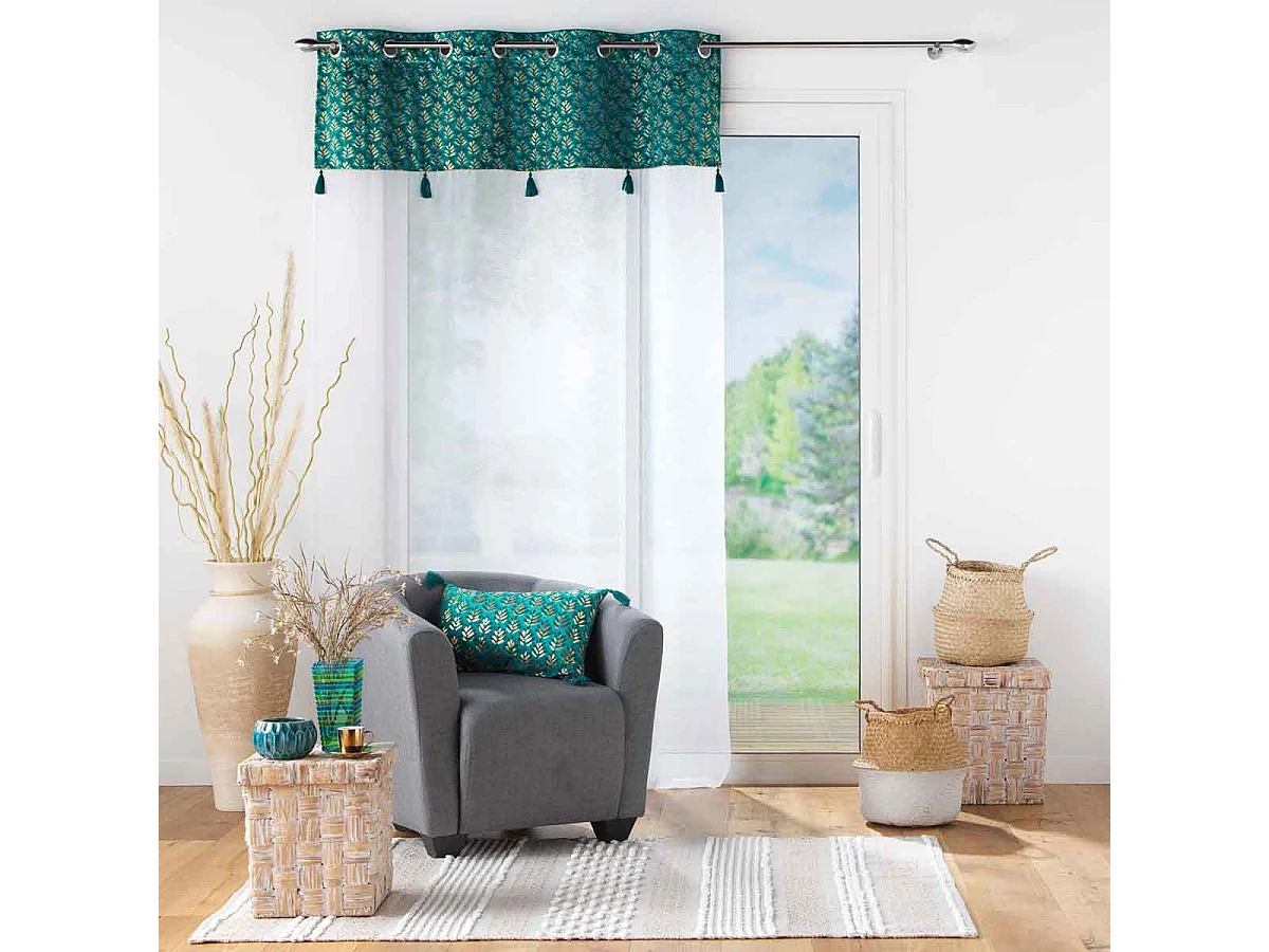 Rideau Voilage à Œillets "Evie" 140x240cm Bleu