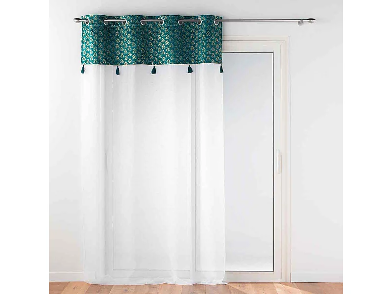 Rideau Voilage à Œillets "Evie" 140x240cm Bleu