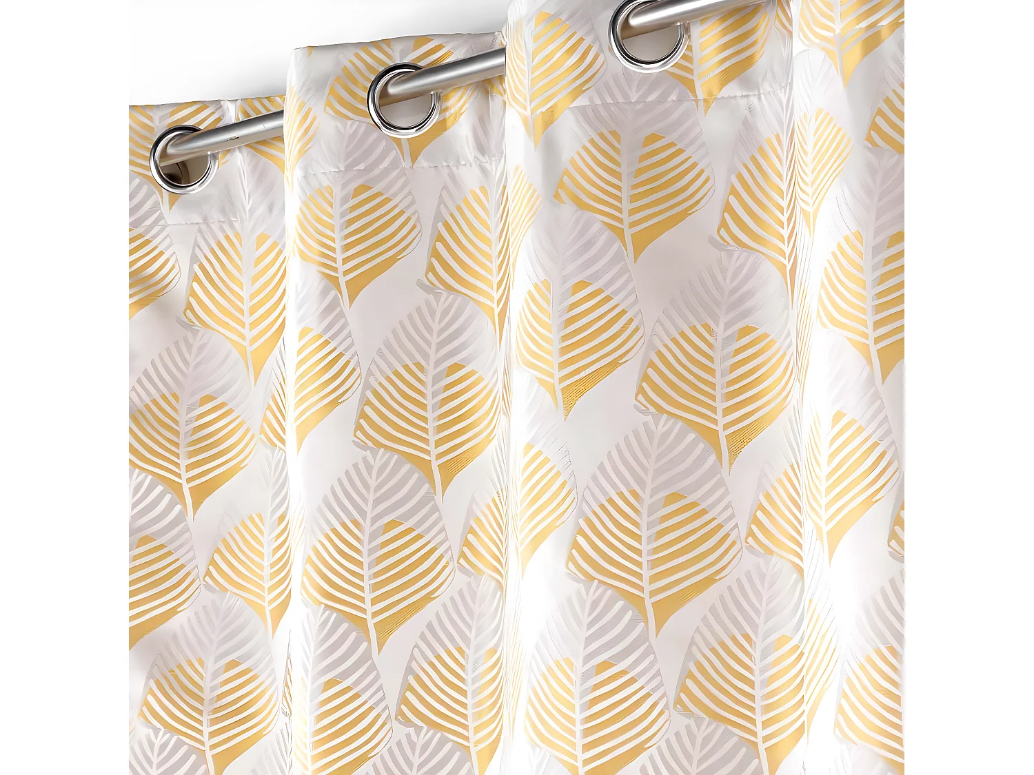 Rideau à Œillets "Floriani" 140x260cm Jaune