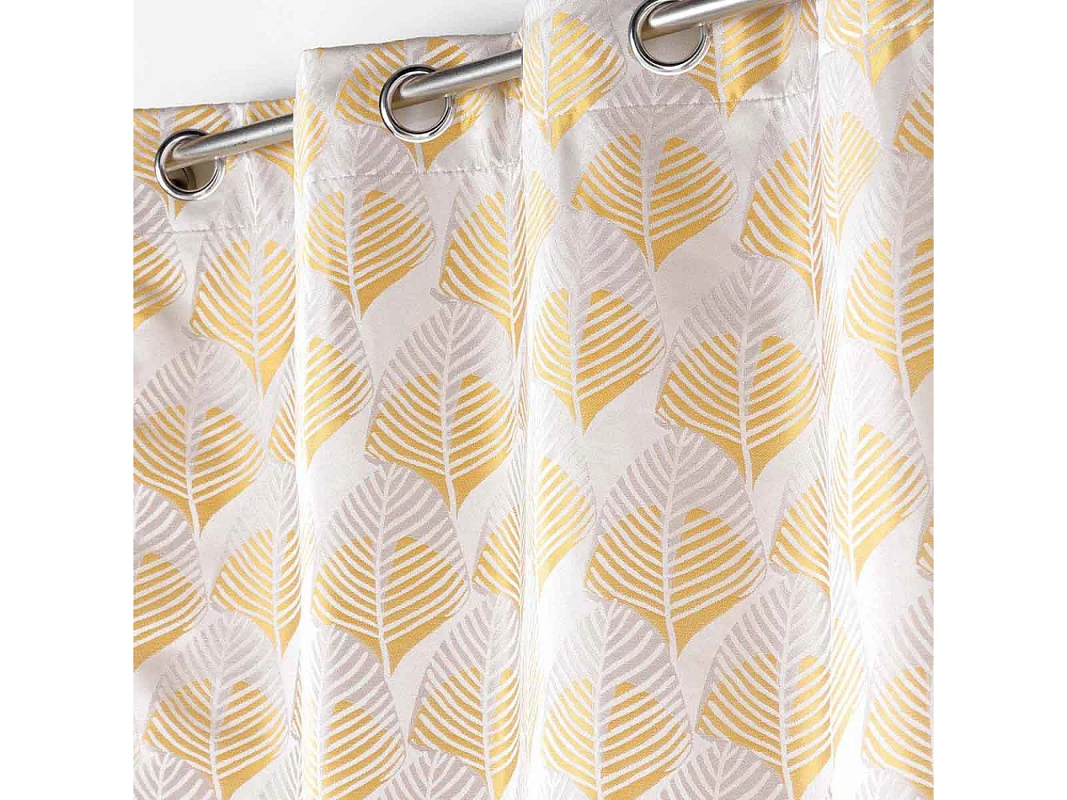 Rideau à Œillets "Floriani" 140x260cm Jaune