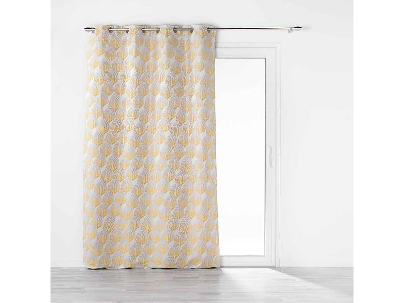 Rideau à Œillets "Floriani" 140x260cm Jaune