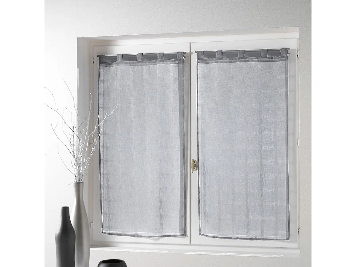 Paire de Voilages "Candide" 60x120cm Gris