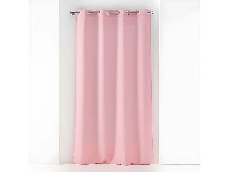 Rideau Voilage à Œillets "Soane" 140x180cm Rose