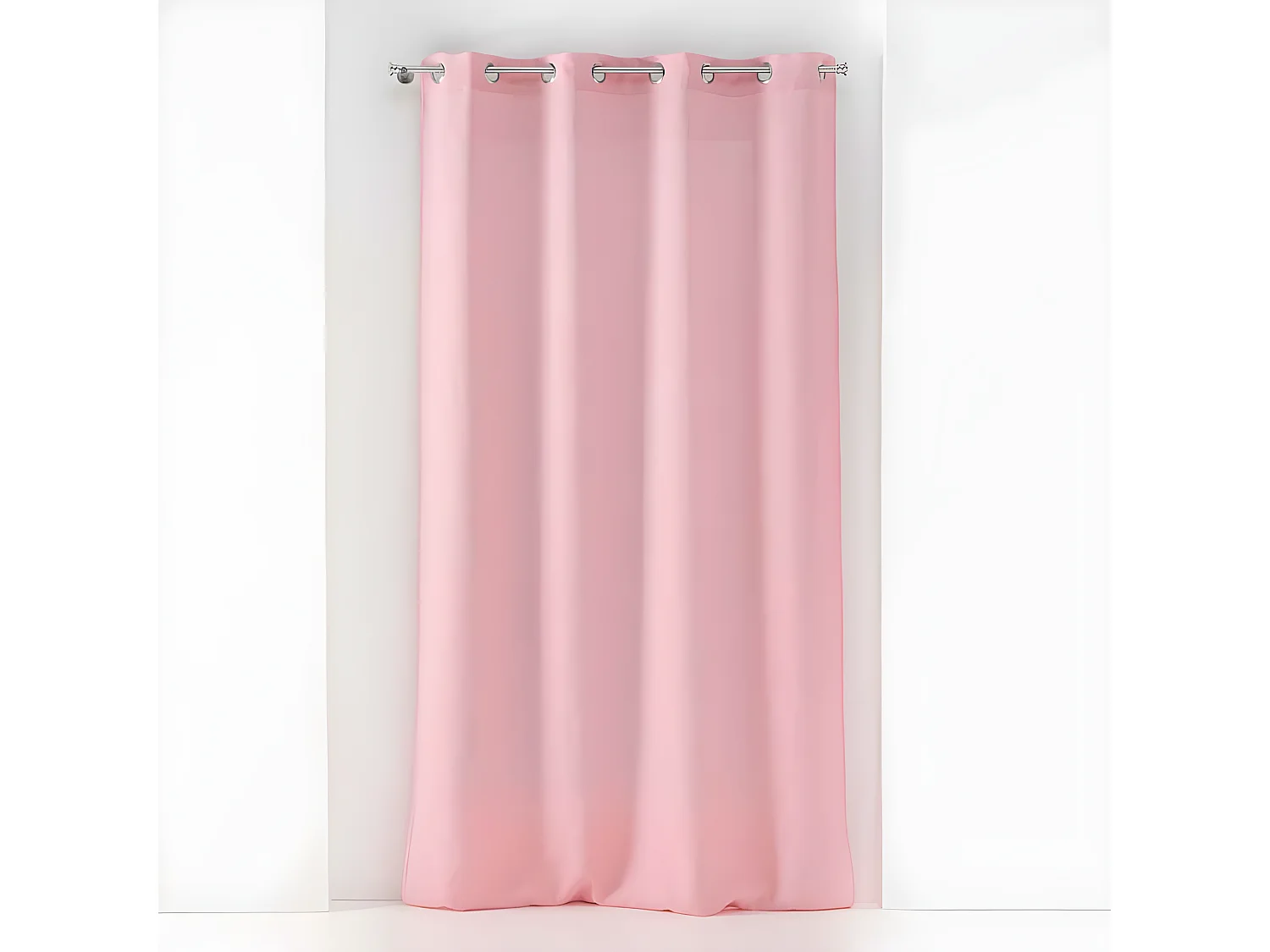 Rideau Voilage à Œillets "Soane" 140x180cm Rose