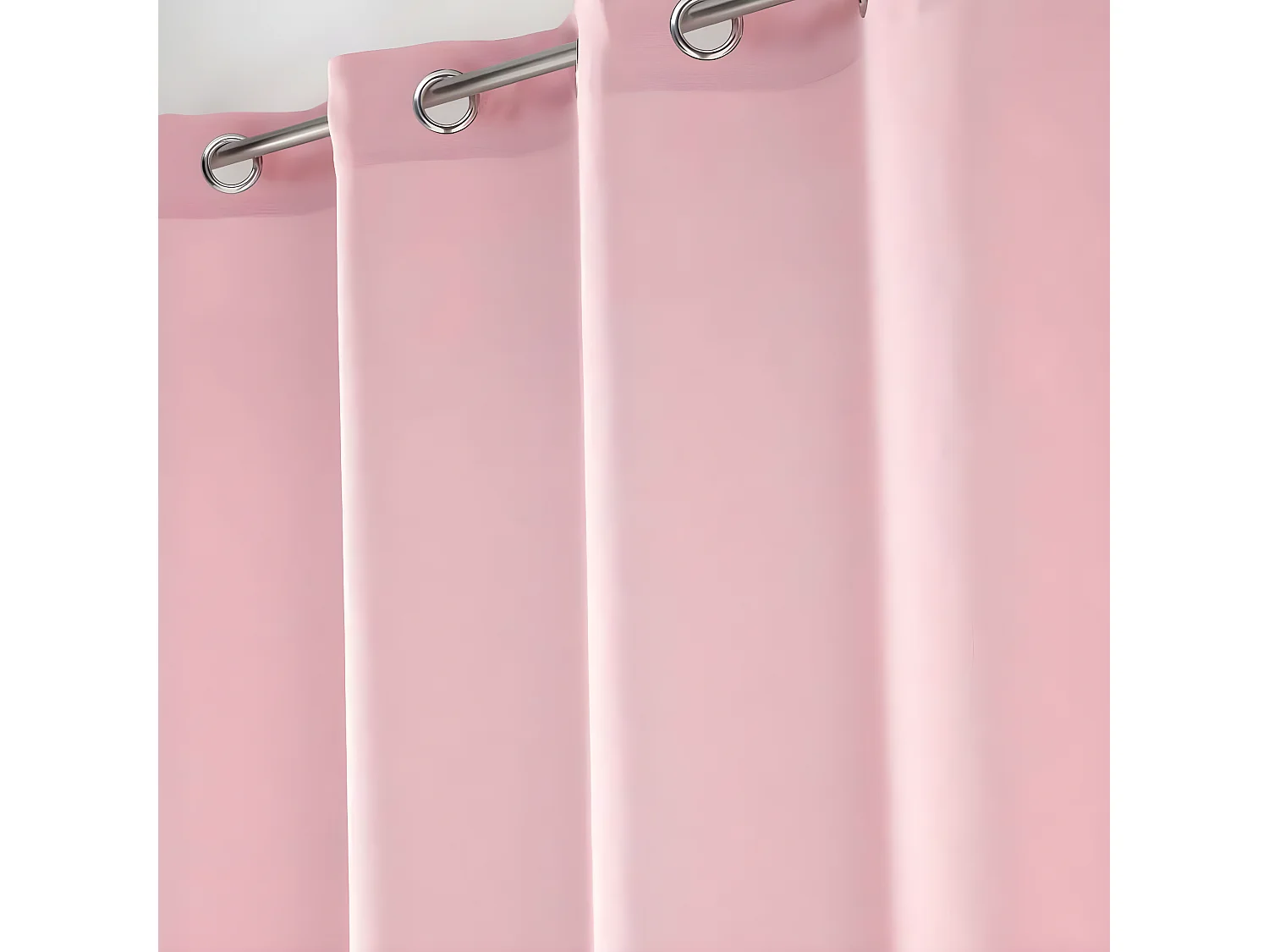 Rideau Voilage à Œillets "Soane" 140x180cm Rose