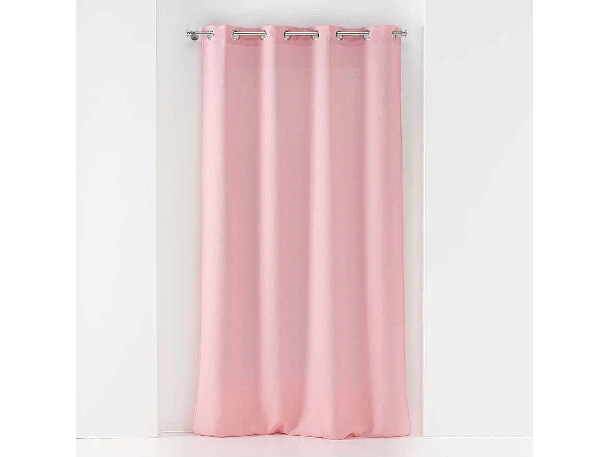 Rideau Voilage à Œillets "Soane" 140x180cm Rose