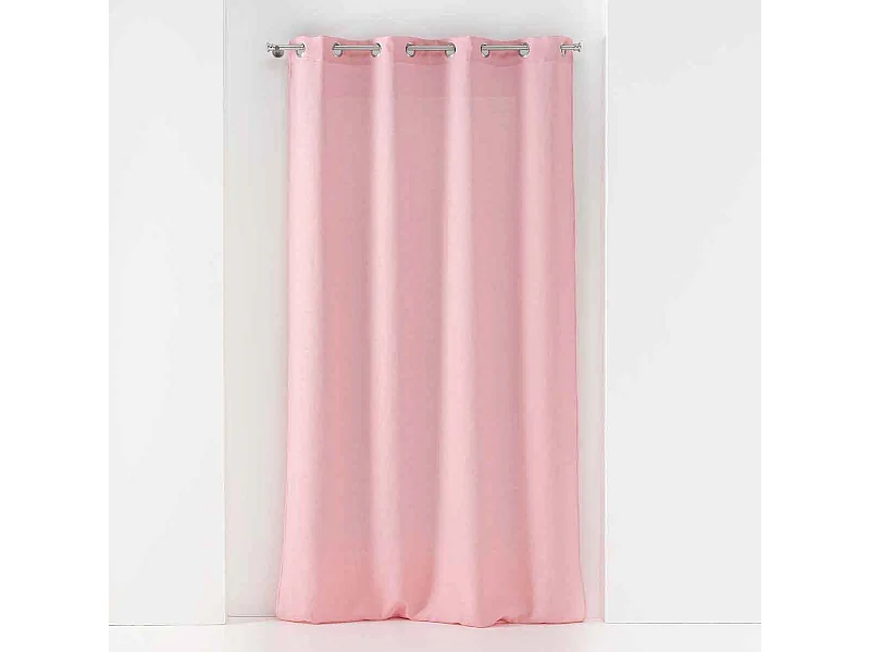 Rideau Voilage à Œillets "Soane" 140x180cm Rose