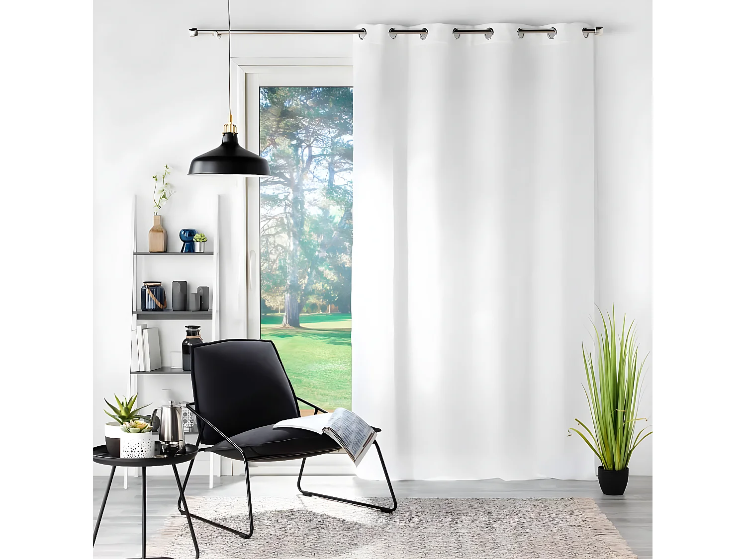 Rideau Voilage à Œillets "Soane" 140x240cm Blanc