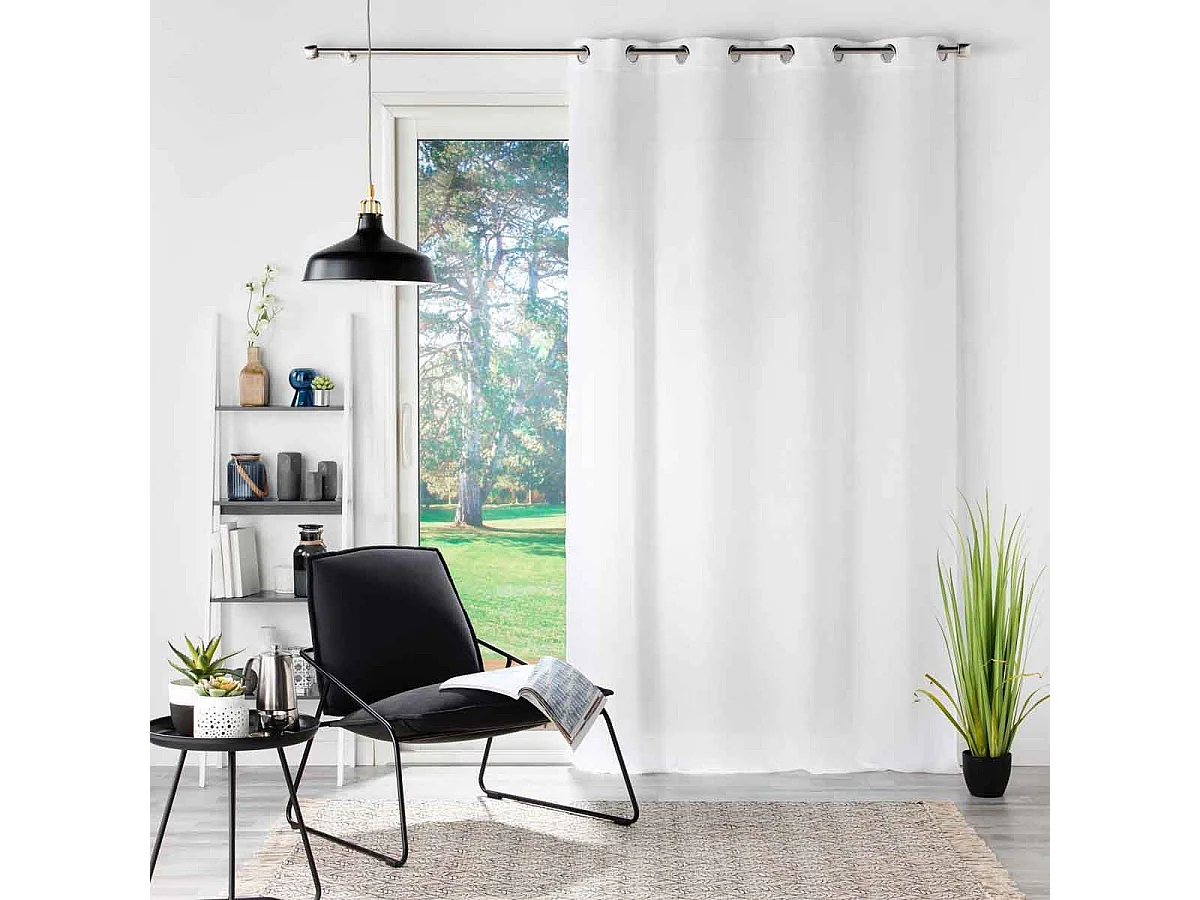 Rideau Voilage à Œillets "Soane" 140x240cm Blanc