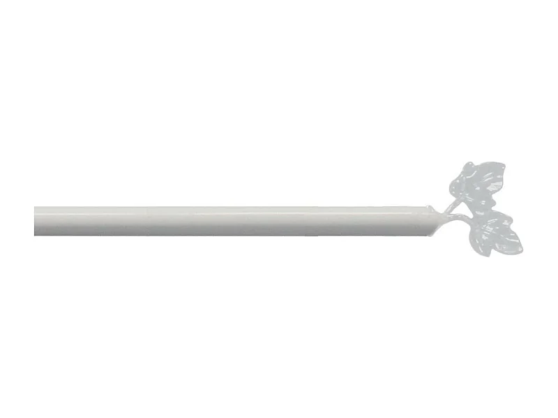 Tringle Déco Extensible "Feuillina" 80-110cm Blanc