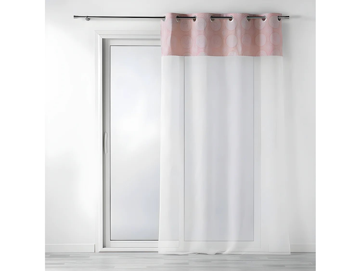 Rideau Voilage à Œillets "Sibel" 140x240cm Rose