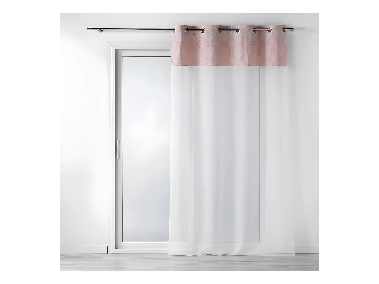 Rideau Voilage à Œillets "Sibel" 140x240cm Rose