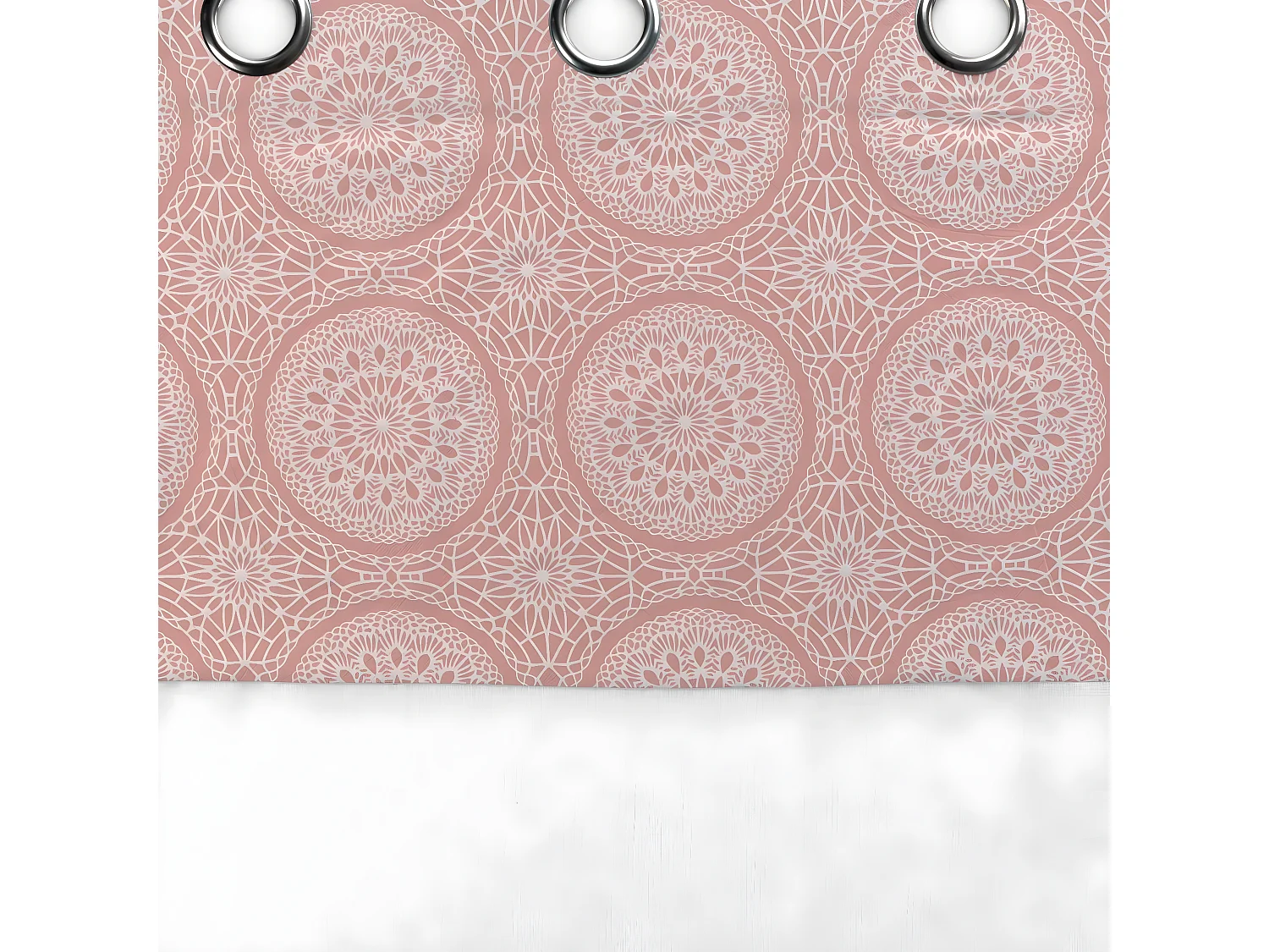 Rideau Voilage à Œillets "Sibel" 140x240cm Rose