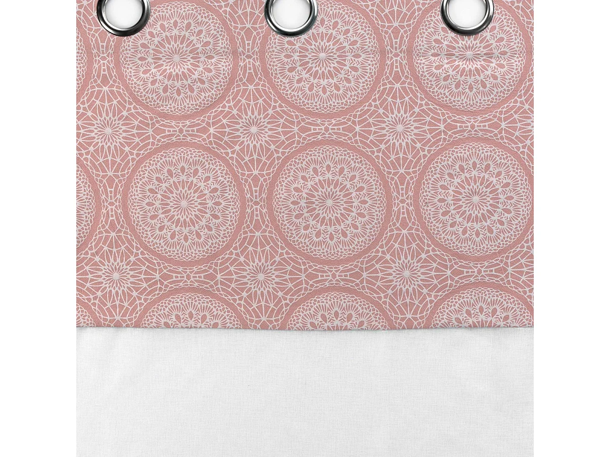 Rideau Voilage à Œillets "Sibel" 140x240cm Rose