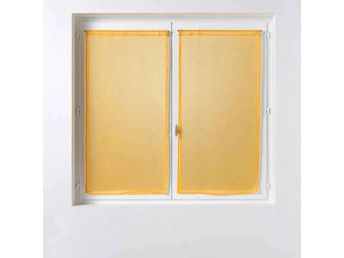 Paire de Voilages "Sandra" 60x90cm Jaune