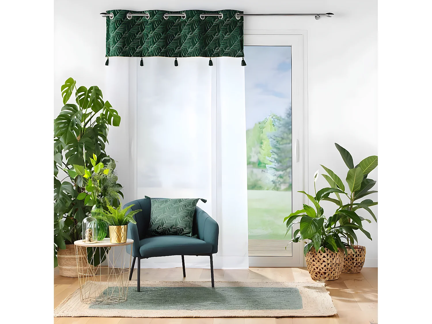 Rideau Voilage à Œillets "Palmina" 140x240cm Vert