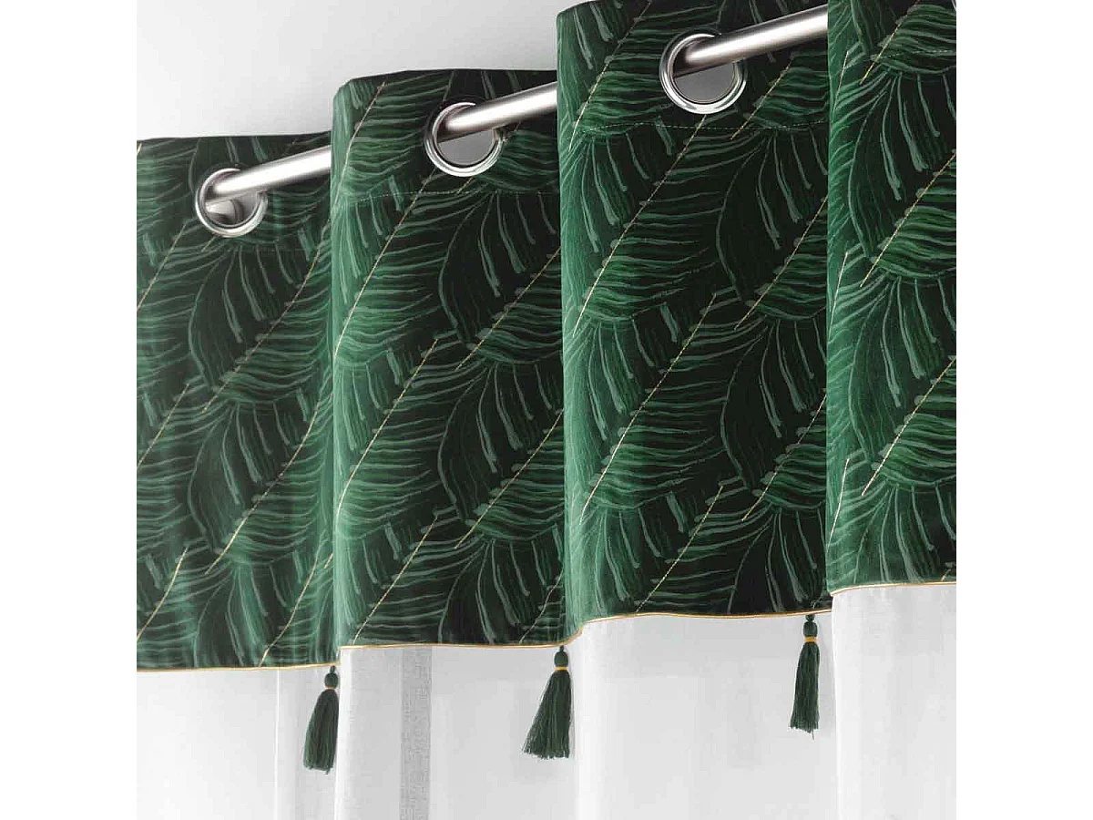 Rideau Voilage à Œillets "Palmina" 140x240cm Vert