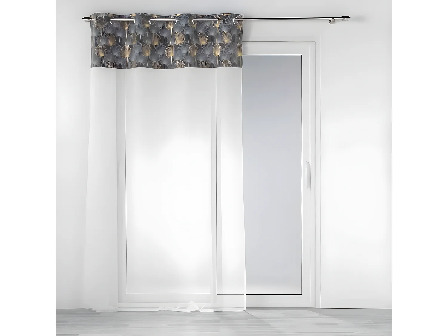 Rideau Voilage à Œillets "Clairine" 140x280cm Gris