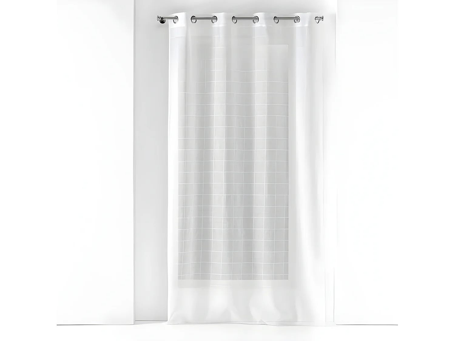 Rideau Voilage à Œillets "Eulalie" 140x240cm Blanc