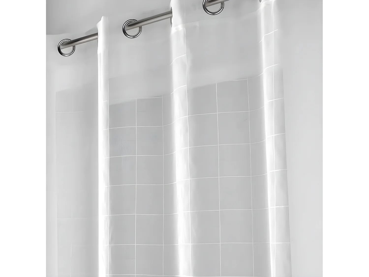 Rideau Voilage à Œillets "Eulalie" 140x240cm Blanc