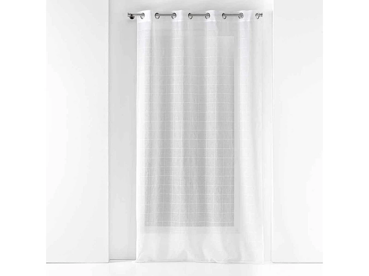 Rideau Voilage à Œillets "Eulalie" 140x240cm Blanc