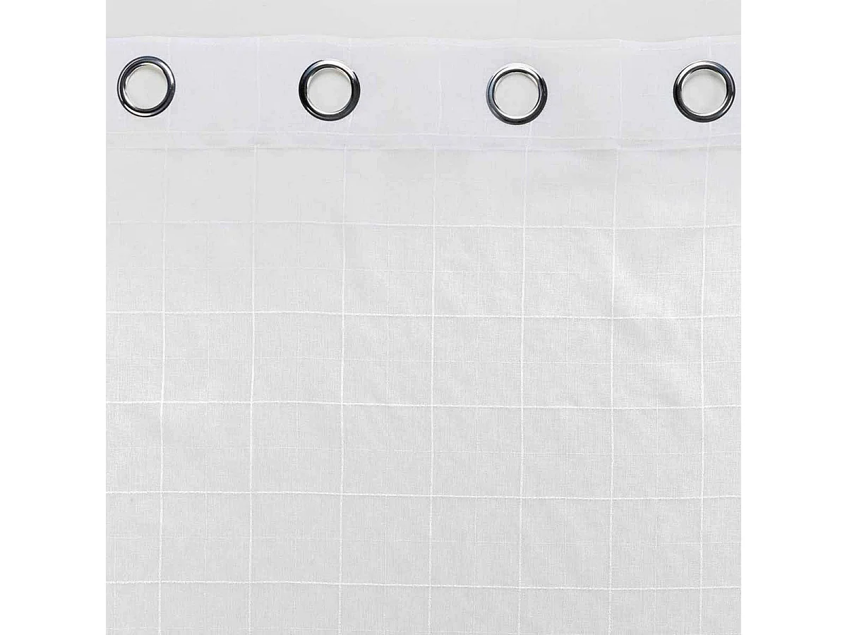 Rideau Voilage à Œillets "Eulalie" 140x240cm Blanc