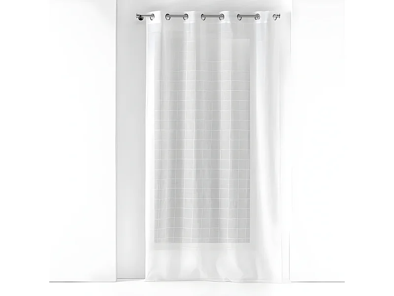Rideau Voilage à Œillets "Eulalie" 140x240cm Blanc