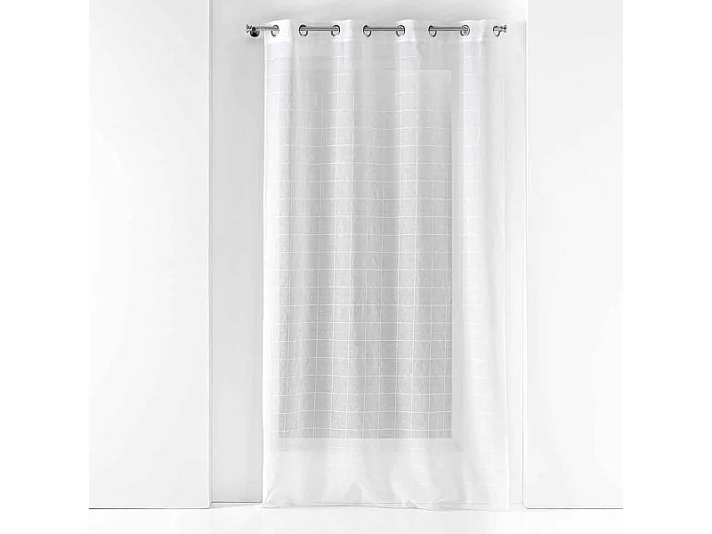 Rideau Voilage à Œillets "Eulalie" 140x240cm Blanc