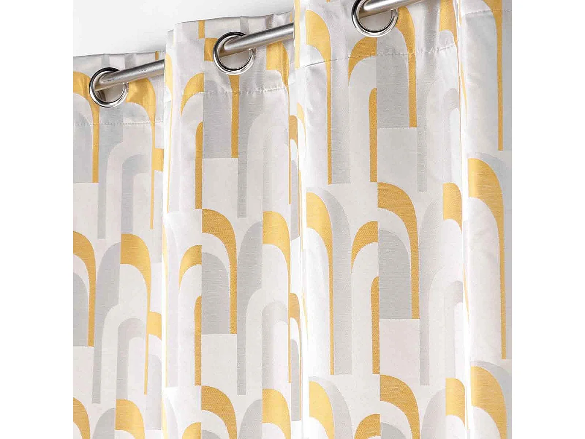 Rideau à Œillets "Médicis" 140x260cm Jaune