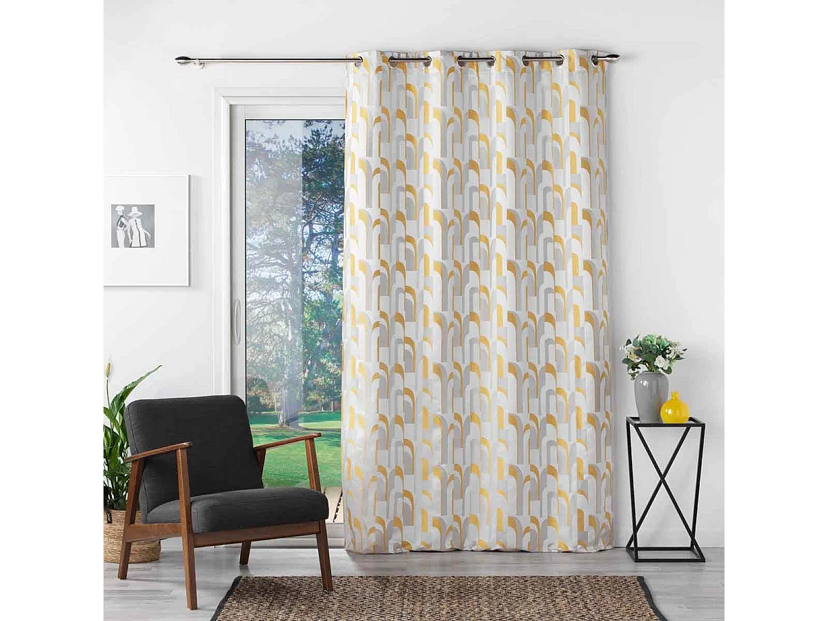 Rideau à Œillets "Médicis" 140x260cm Jaune