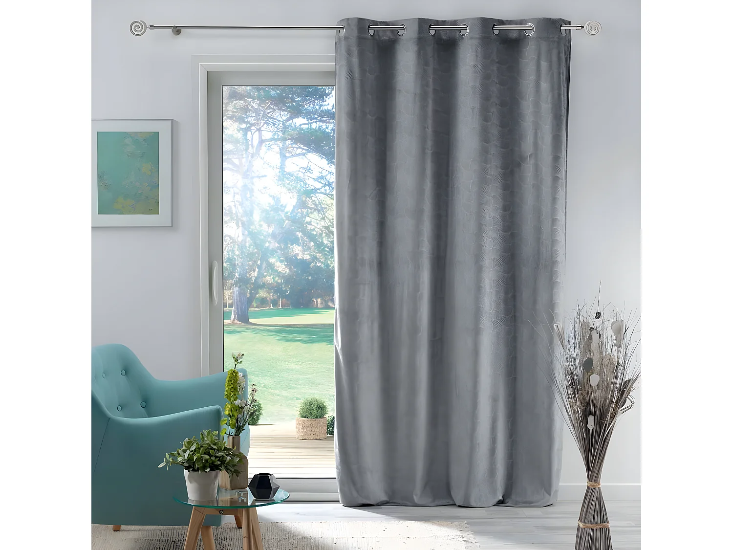 Rideau Occultant "Adrina" 140x280cm Anthracite