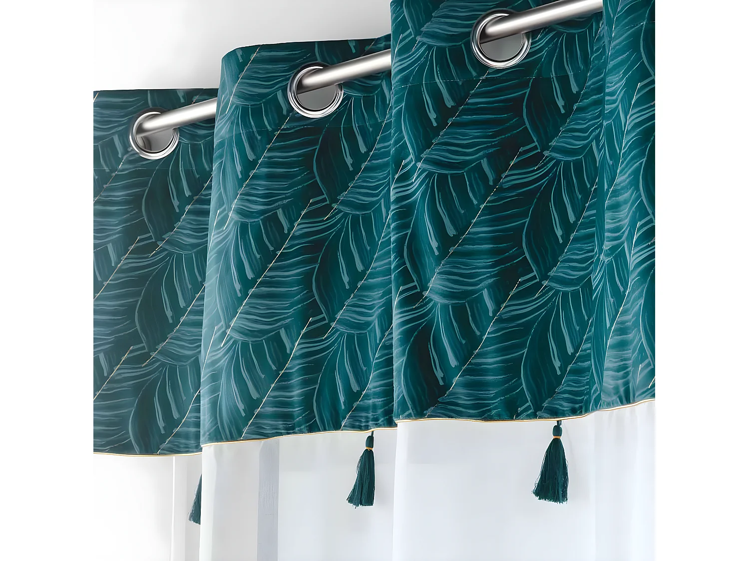 Rideau Voilage à Œillets "Palmina" 140x240cm Bleu