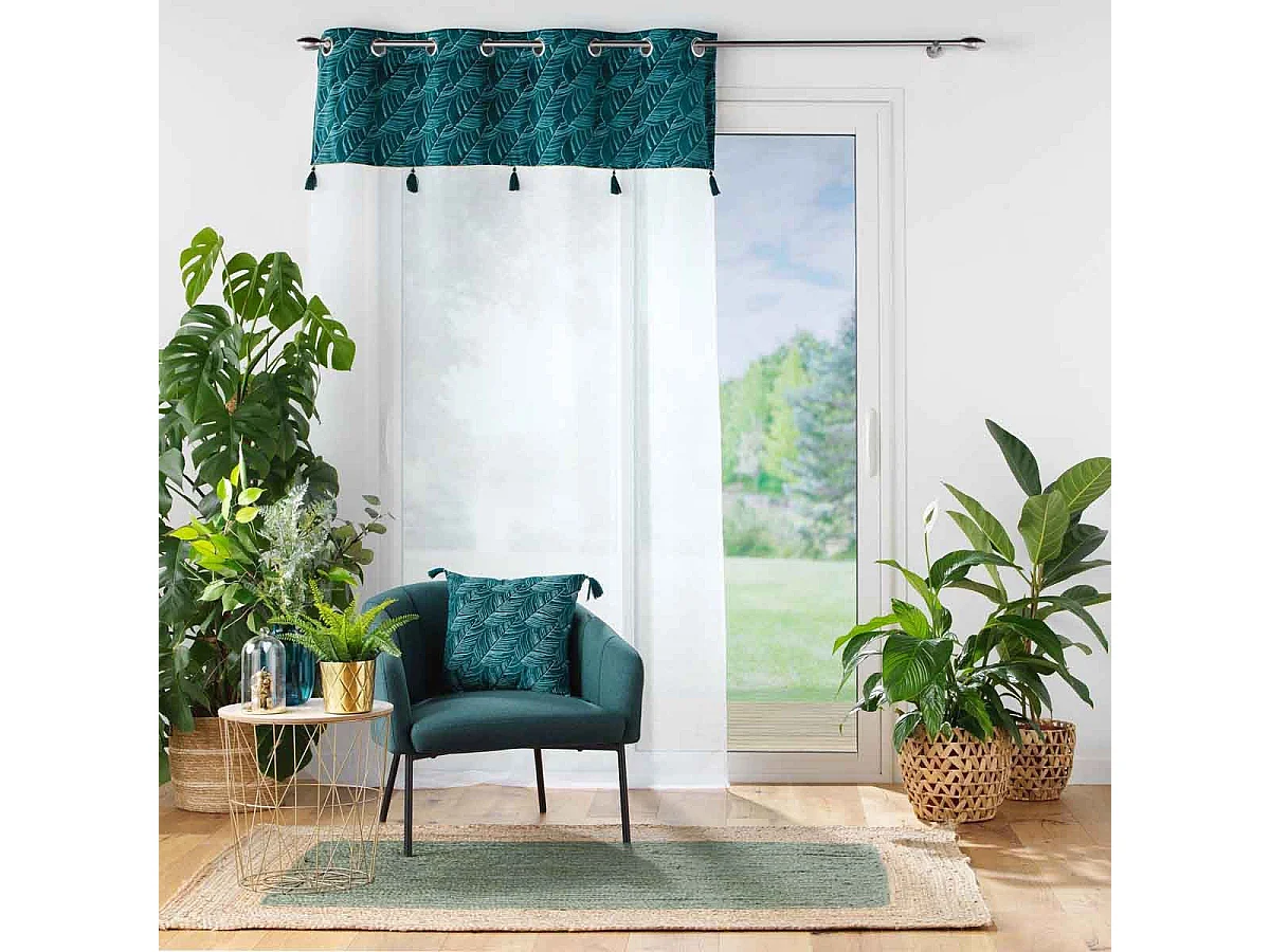 Rideau Voilage à Œillets "Palmina" 140x240cm Bleu