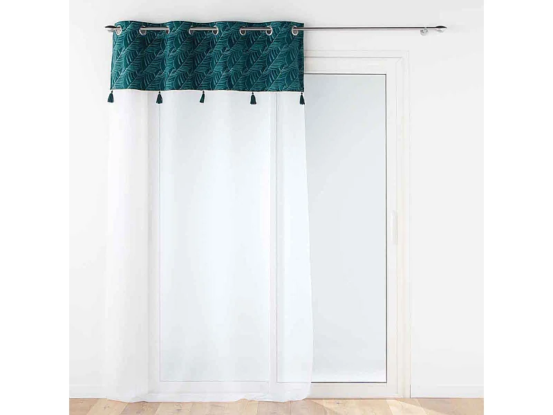 Rideau Voilage à Œillets "Palmina" 140x240cm Bleu