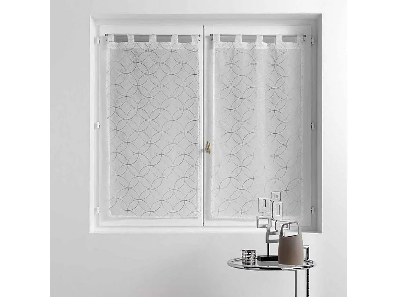 Paire de Voilages "Olympia" 60x160cm Gris