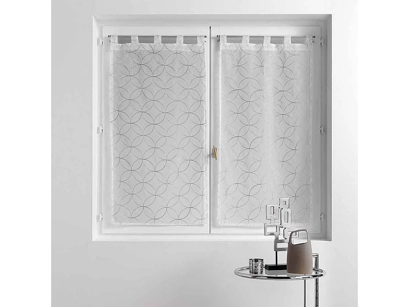 Paire de Voilages "Olympia" 60x160cm Gris