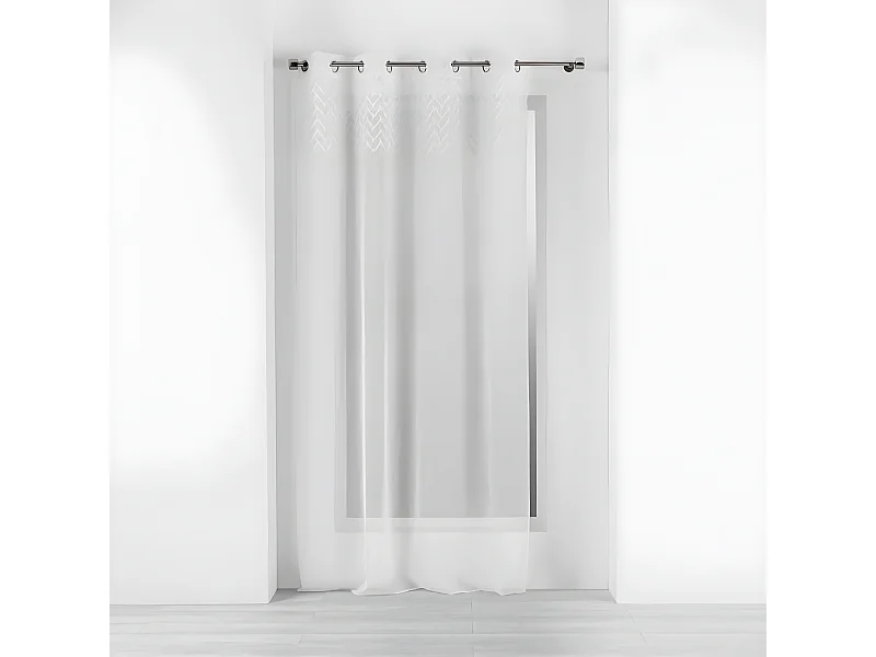 Rideau Voilage à Œillets "Roxia" 140x240cm Blanc