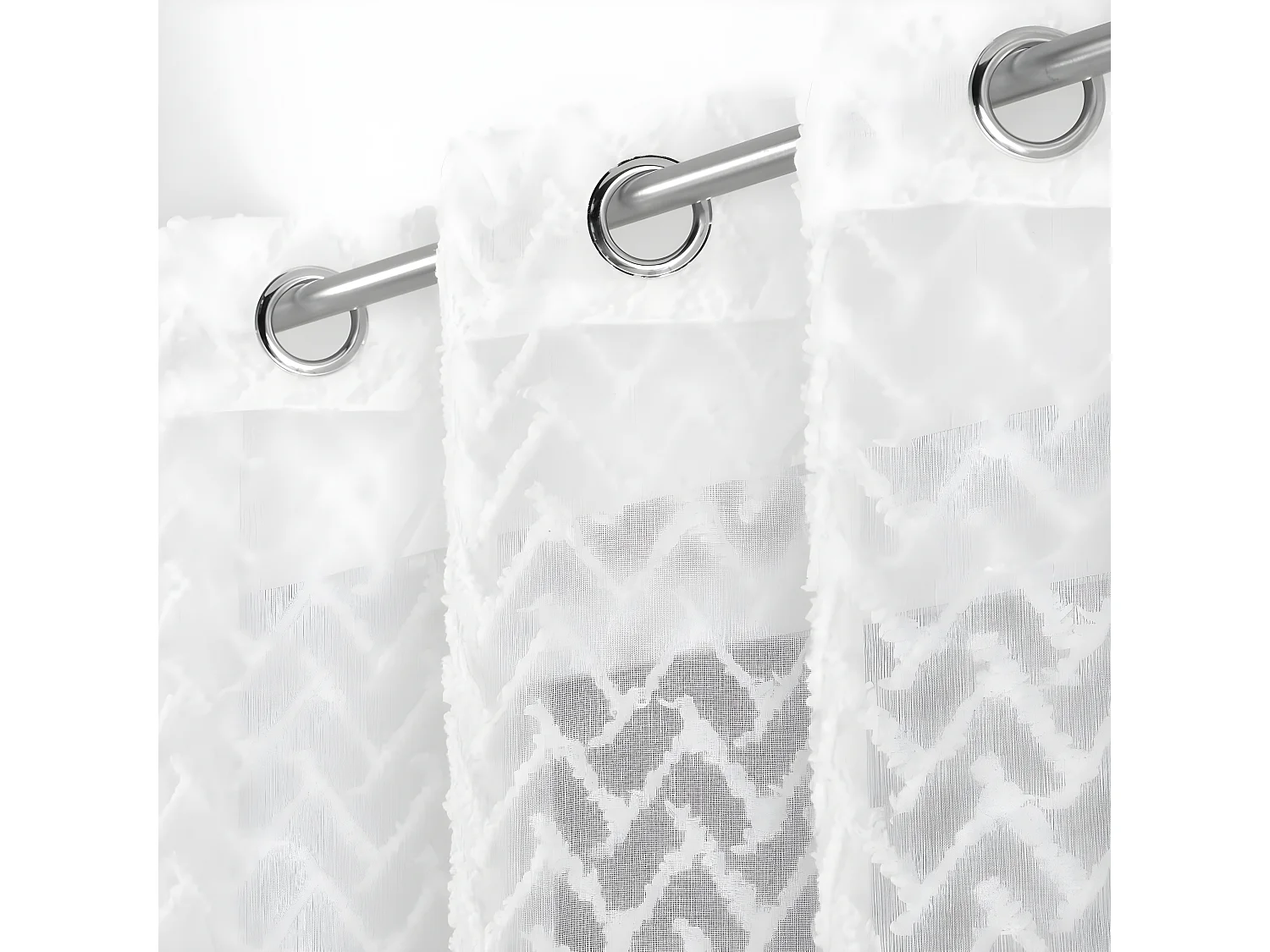 Rideau Voilage à Œillets "Roxia" 140x240cm Blanc