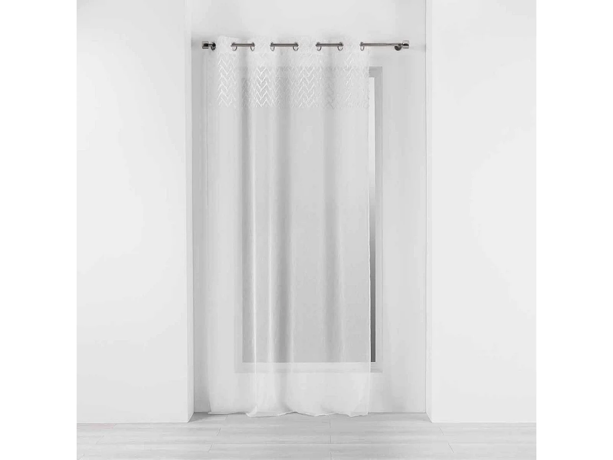 Rideau Voilage à Œillets "Roxia" 140x240cm Blanc