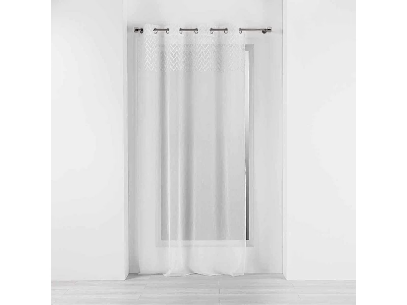 Rideau Voilage à Œillets "Roxia" 140x240cm Blanc