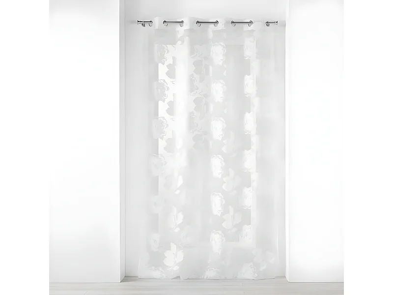 Rideau Voilage à Œillets "Florinella" 140x240cm Blanc