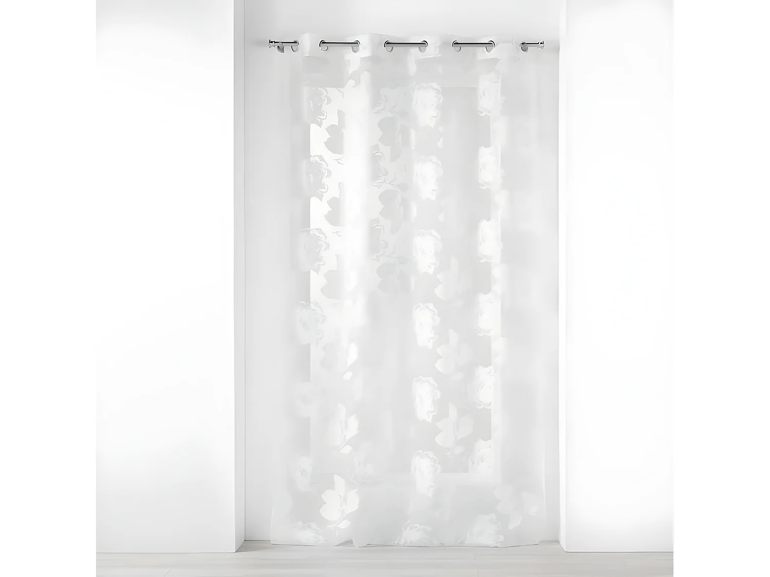 Rideau Voilage à Œillets "Florinella" 140x240cm Blanc