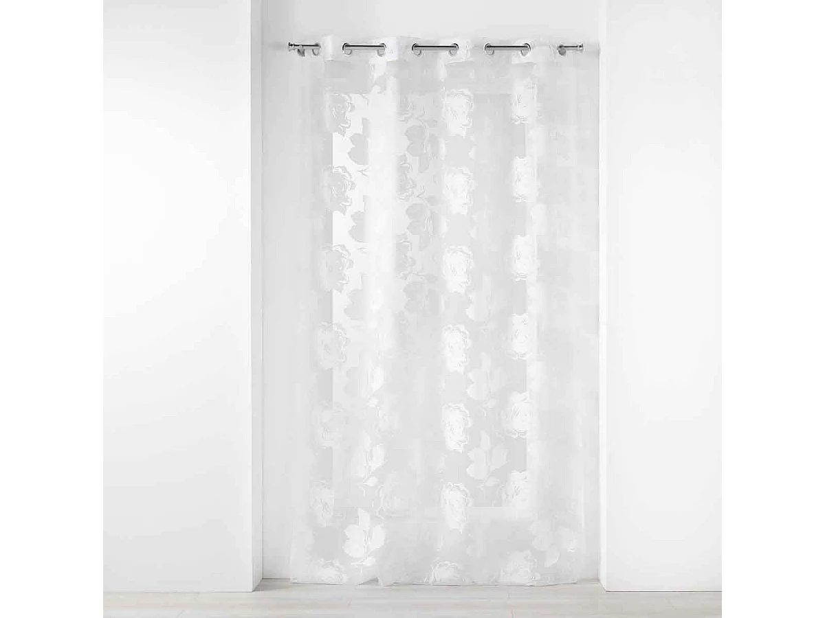 Rideau Voilage à Œillets "Florinella" 140x240cm Blanc