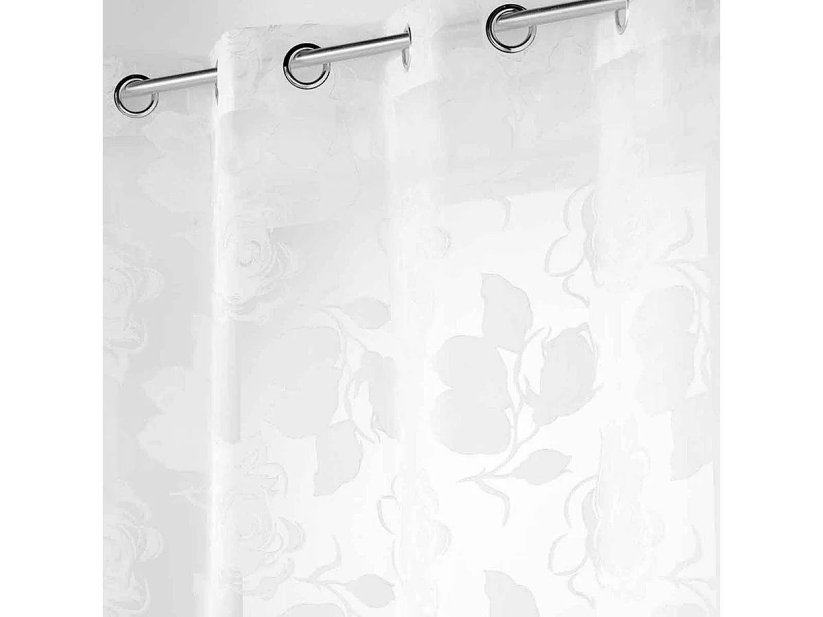 Rideau Voilage à Œillets "Florinella" 140x240cm Blanc