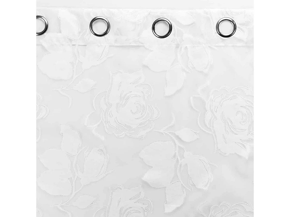 Rideau Voilage à Œillets "Florinella" 140x240cm Blanc