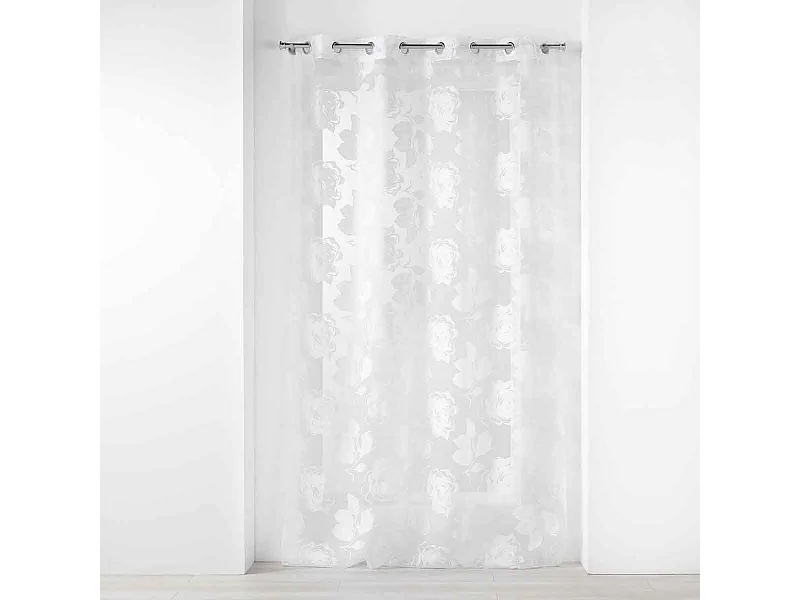 Rideau Voilage à Œillets "Florinella" 140x240cm Blanc